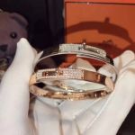 AAA Replica Hermes Kelly Diamond 925 Silver Bracelet